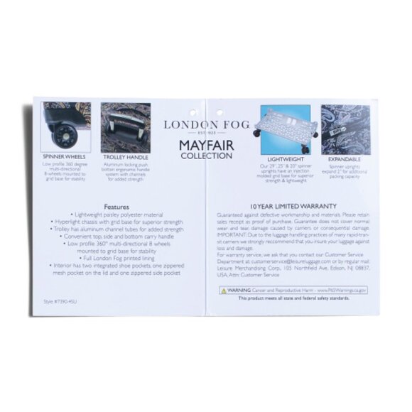 LONDON FOG 29in Hartford 2 Softside Spinner - Picture 4 of 4